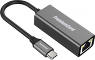 Adapter USB C PremiumCord, në RJ45, Gigabit, i bardhë