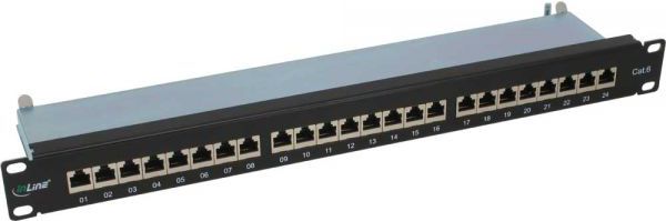 Patch panel InLine 76224S, 24 porta RJ45, CAT6, 1U, i zi