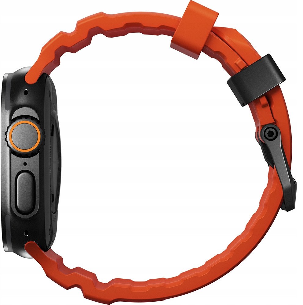 Rrip ore Rolling Square Rocky Point Band, 46mm 49mm, gome FKM, ngjyra magma me elemente të zeza