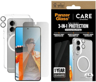 Set mbrojtës CARE by PanzerGlass Flagship 3 in 1, për Samsung Galaxy S25 Edge, xham privatësie, mbrojtës kamere, i tejdukshëm