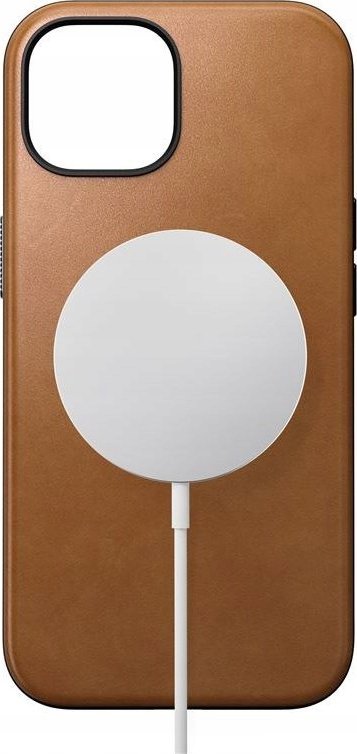 Mbrojtëse telefoni Nomad Modern Leather, për iPhone 15, lëkurë natyrale, ngjyrë kafe