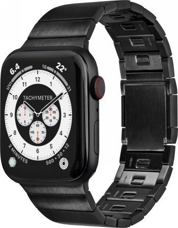 Rrip ore LAUT LINKS 2.0 për Apple Watch 42/44/45/49 mm, çelik inox, mbyllje magnetike, i zi
