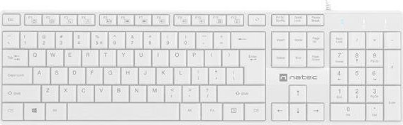 Tastierë Natec Nautilus Slim NKL-1951, me kabllo, profil i ulët, e zezë