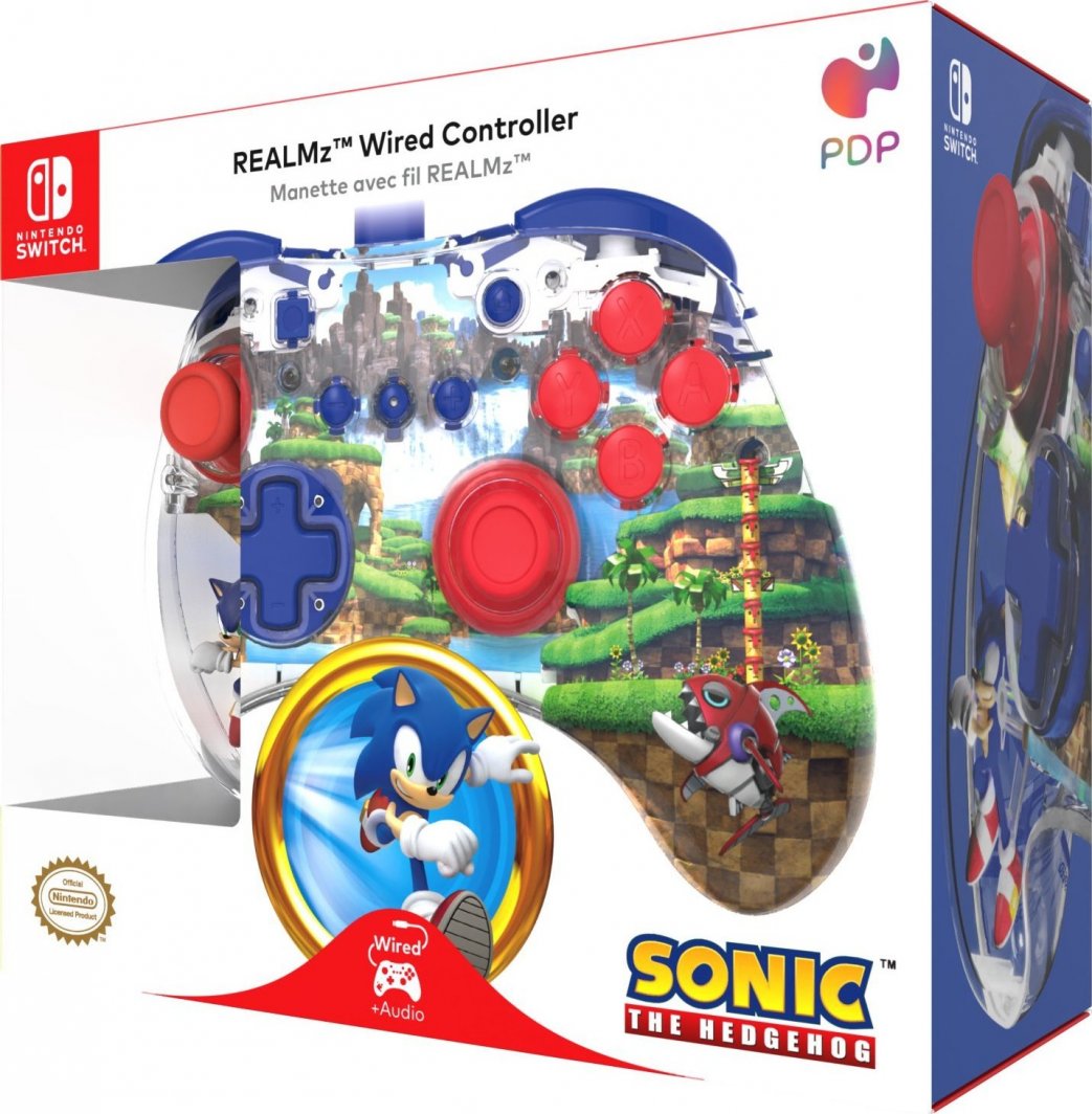 Kontroller PDP RealMz Sonic Green Hill Zone, me kabllo, shumëngjyrësh