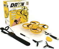 Dron lodër Pro Kids, kontroll me dorë, me byzylyk R/C, i verdhë