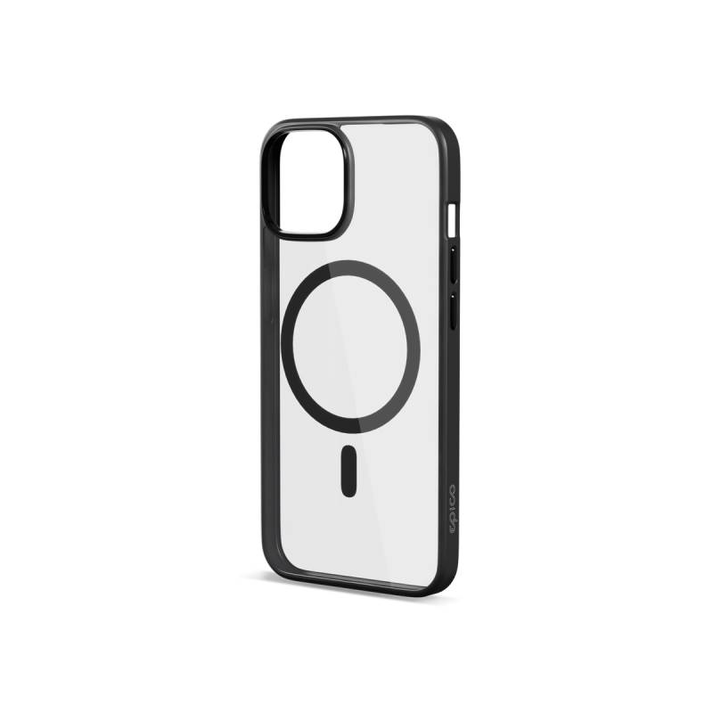 Mbulesë telefoni Epico Mag+ Hero për iPhone 15 Plus, MagSafe, transparent e zezë