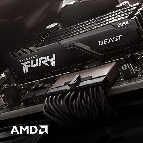 Memorie RAM Kingston Fury Beast KF426C16BBK2/64, 64GB DDR4, 2666MHz CL16, e zezë