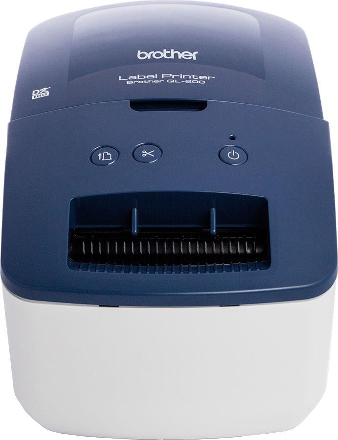 Printer etiketash Brother QL-600, USB, prerës i integruar, i bardhë