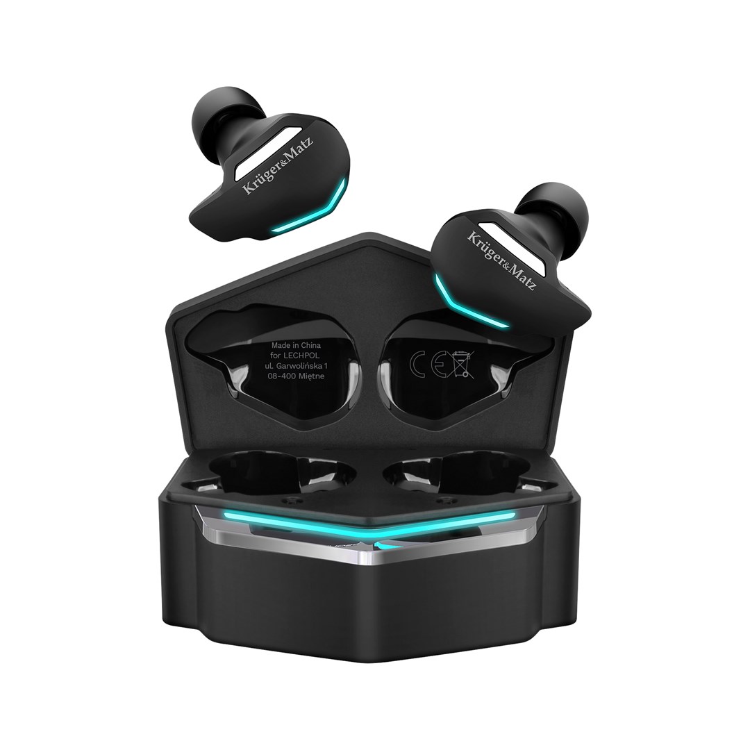 Kufje TWS Kruger&Matz Warrior G3, Bluetooth 5.0, e zezë