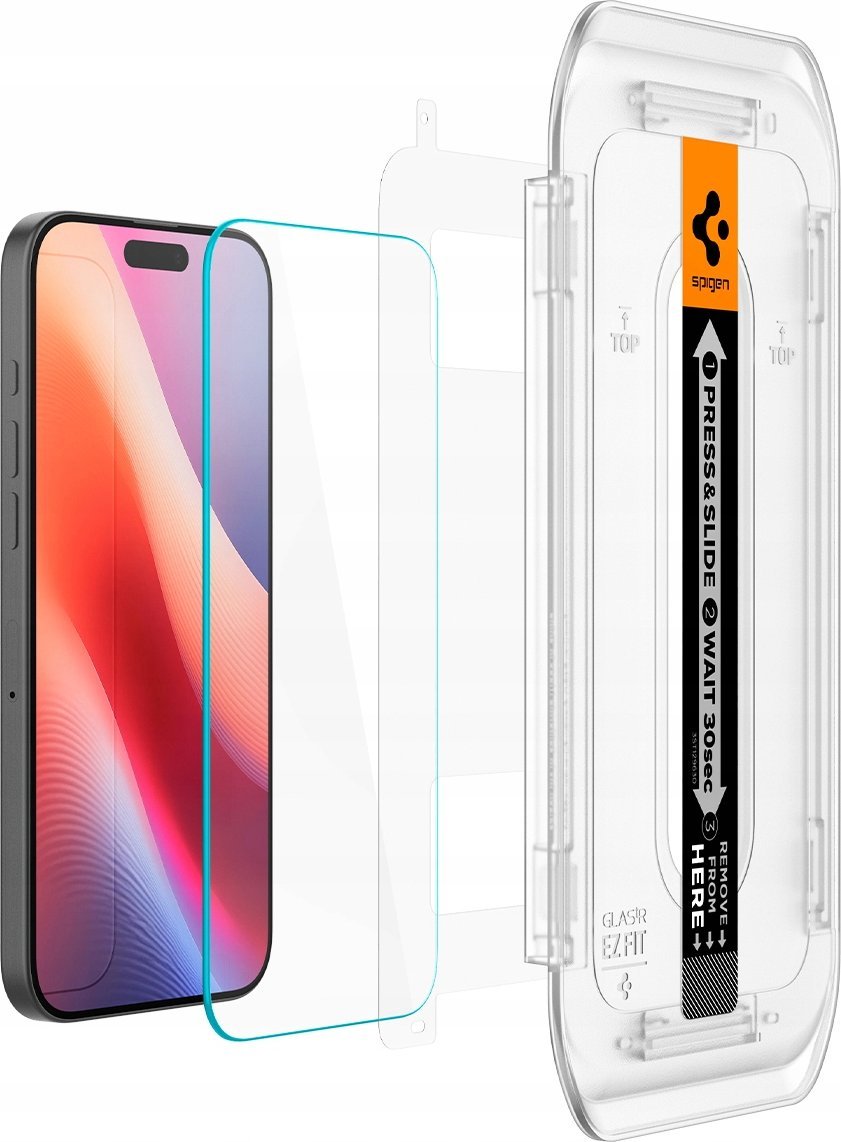 Xham mbrojtës Spigen Glas.tR EZ Fit HD, për iPhone 16 Pro, 9H, transparent