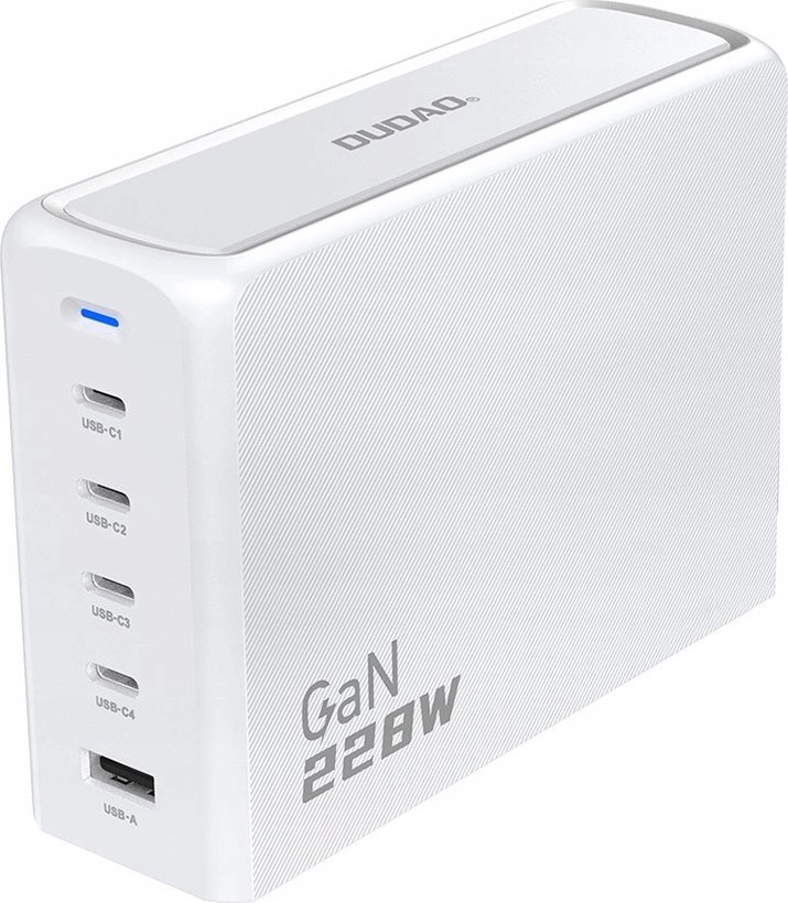 Karikues Dudao A228EU GaN, 1x USB-A, 4x USB-C, PD, 228W 
