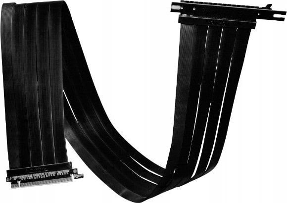 Kabllo riser PCIe Lian Li PW-PCIV-4-90X, PCIe 4.0 X16, 90 cm, e zezë