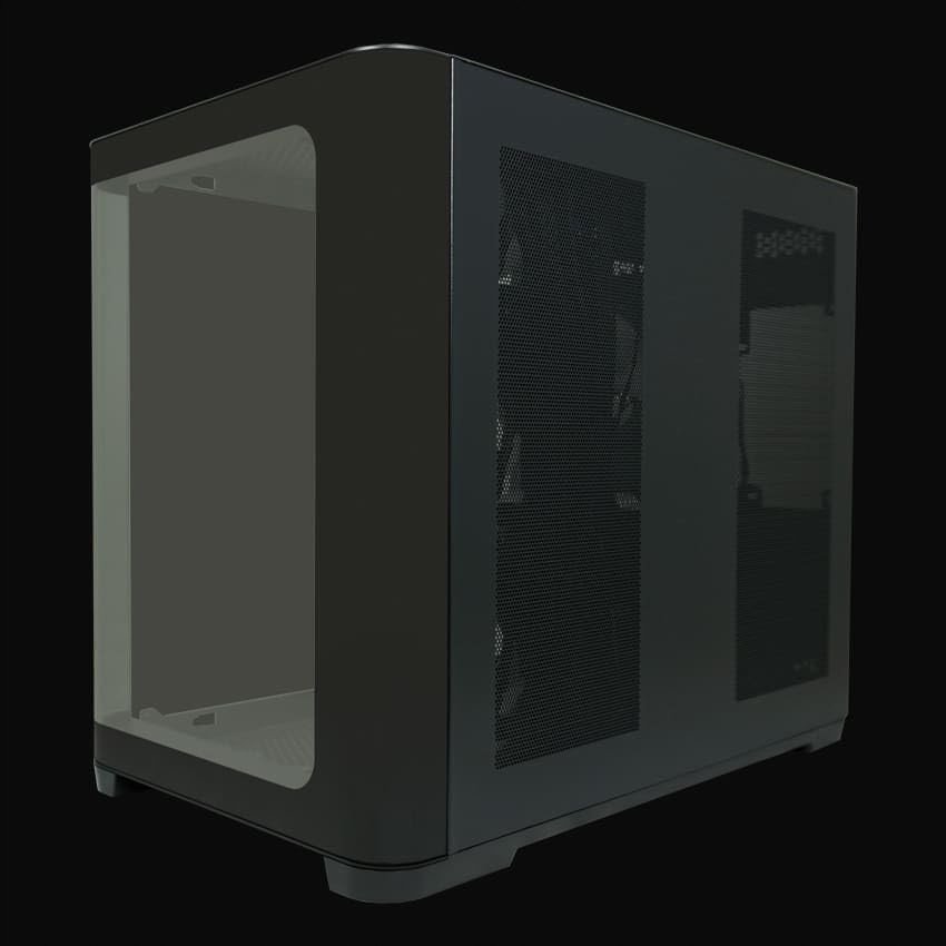 Kasa kompjuteri LC-Power 8001B Pro-Storm Dark, MIDI ATX, e zezë