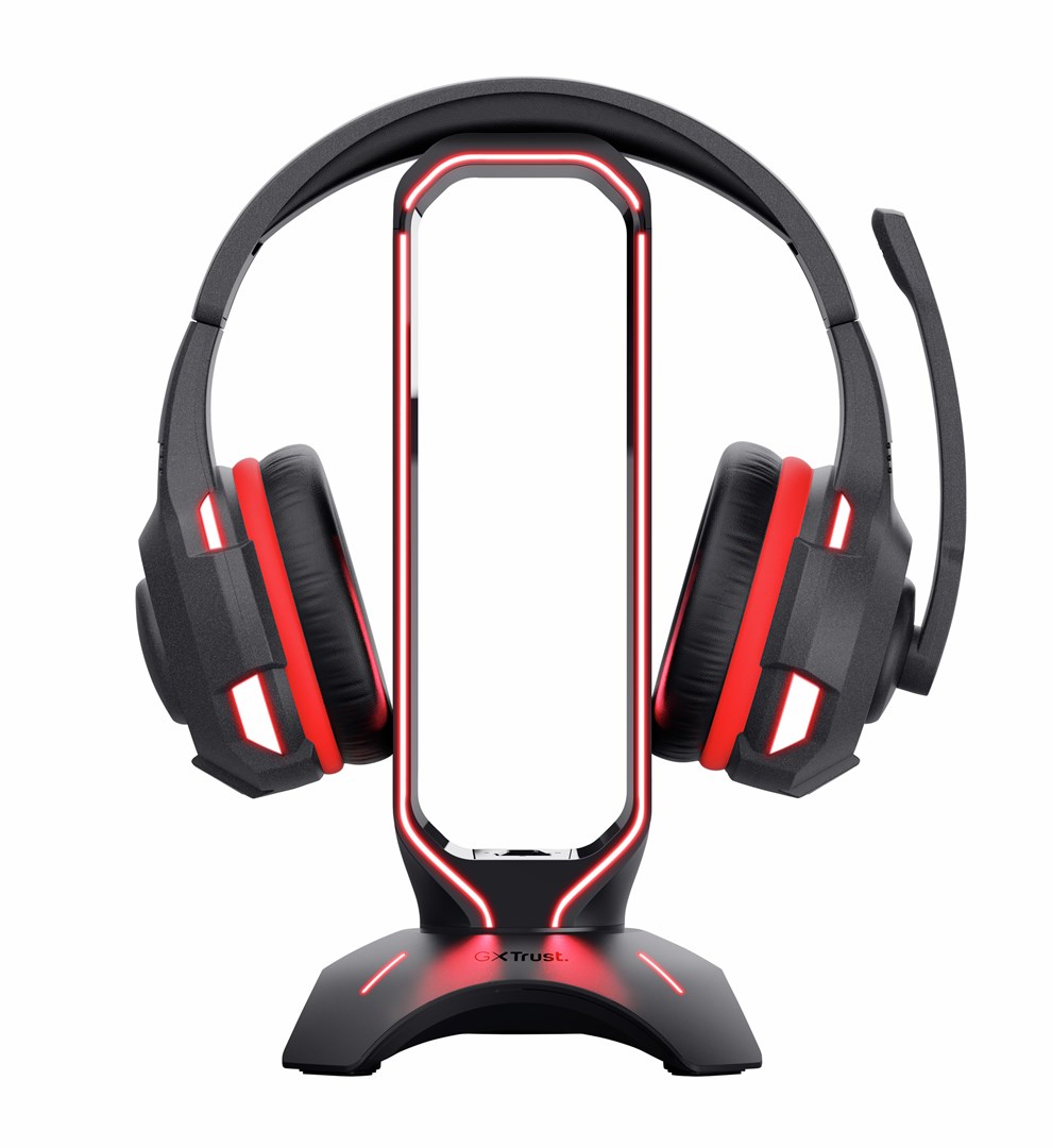 Stendë kufjesh Trust GXT 265 Cintar, RGB, 2x USB, e zezë