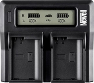 Karikues baterish Newell DC-LCD, dy kanale, për Nikon EN-EL15, me ekran LCD