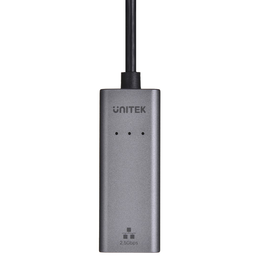 Адаптер Unitek U1313C, USB-A/C во RJ45, 2.5 Gbps, сив