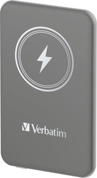Bateri e jashtme Verbatim Charge 'n' Go, 5000mAh, karikim wireless magnetik, gri