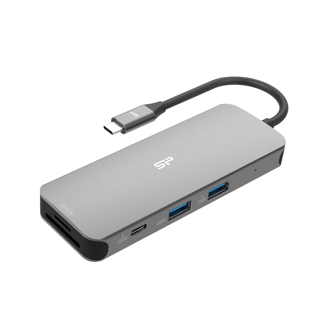 [OUTLET] Stacion dokues SPU3C08DOCSR300G, USB-C, 100W, 8 porte, i argjendtë