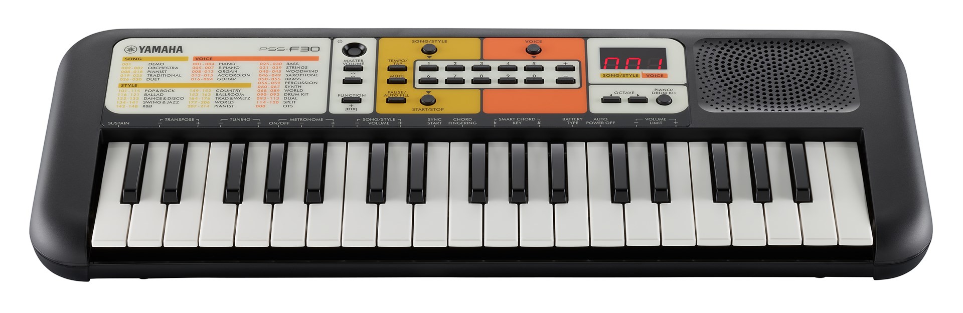 Sintetizues Yamaha PSS F30, 37 taste mini, 120 tinguj, i zi