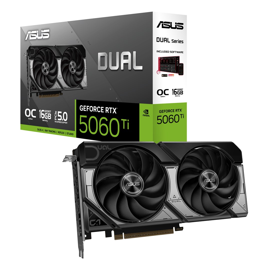 Kartelë grafike ASUS Dual -RTX5060TI-O16G NVIDIA GeForce RTX 5060 Ti, 16 GB GDDR7