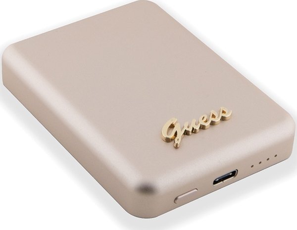 Powerbank Guess Inductive GUPBM5ALGSGD, 5000mAh, 15W MagSafe, ngjyrë ari