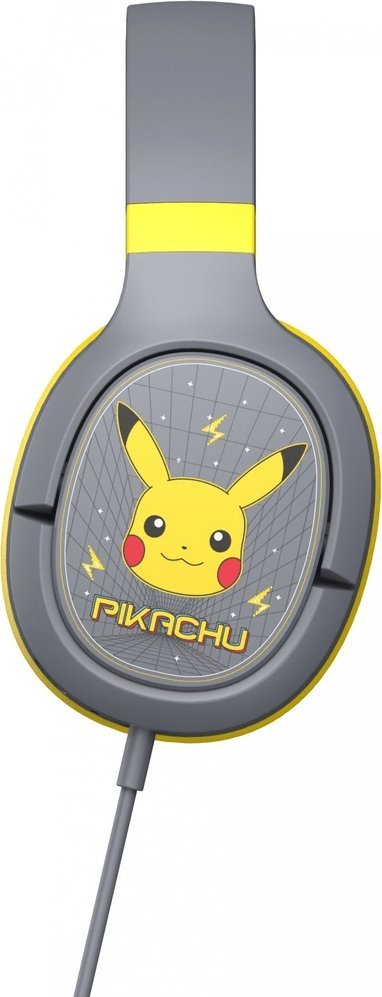 Kufje gaming me kabllo OTL Technologies Pokémon Pikachu PK0862 Pro G1, për PC dhe konzola, gri e verdhë