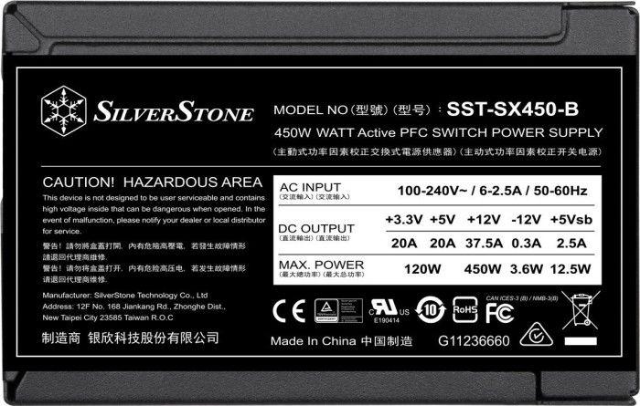 Burim energjie SilverStone SX450-B SST-SX450-B SFX, 450W