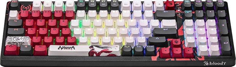 Tastierë mekanike A4TECH Bloody S98 Naraka, 98 taste, RGB, me kabllo, e zezë