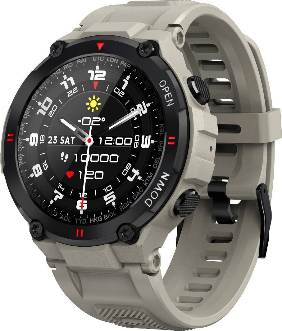 Smartwatch Gravity GT7 4, ekran 1.28", Bluetooth 5.0, gri