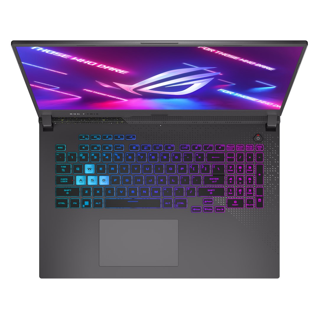 Лаптоп ASUS ROG Strix, 17.3", AMD Ryzen 9 7845HX, 16 GB RAM, 512 GB SSD, NVIDIA GeForce RTX 4050, црн