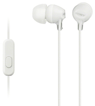 Слушалки SONY EX15APW, бели