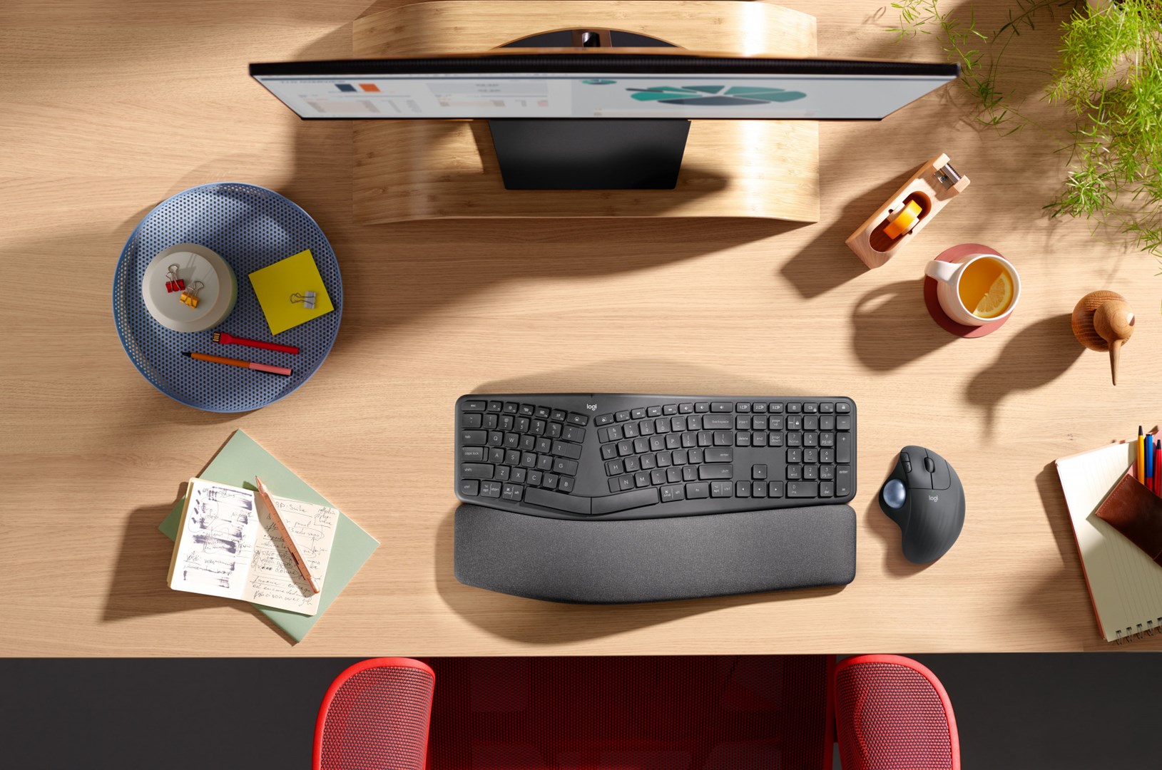 Maus wireless Logitech ERGO M575, trackball, Bluetooth Logi Bolt, grafit