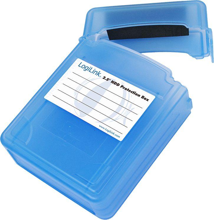 Këllëf mbrojtës LogiLink për 2 x 2.5 "HDD, i kaltërt
