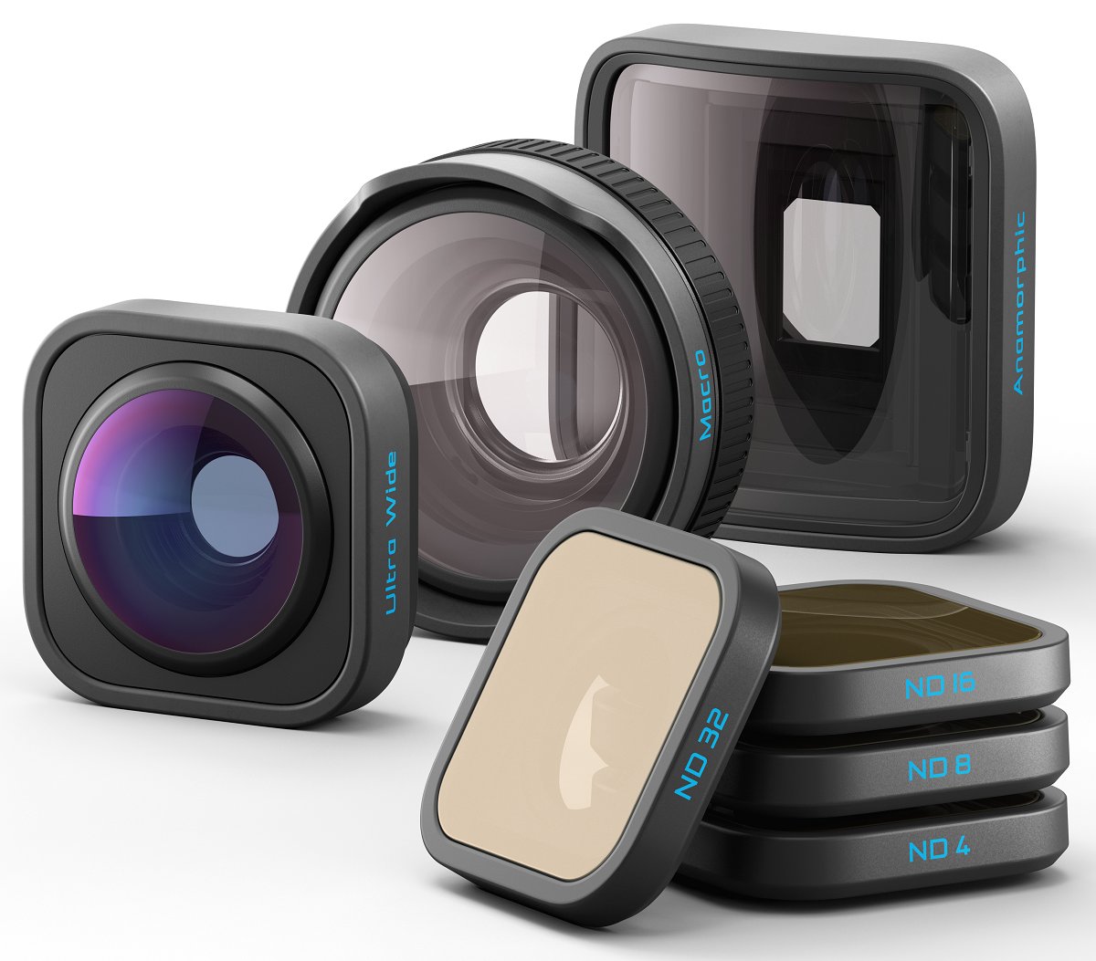 Сет леќи GoPro HB Series, за HERO13 Black, широк агол и макро, црна
