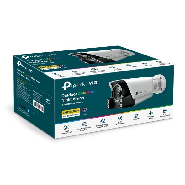 Kamera rrjeti TP-LINK VIGI C340S 4MP, Wi-Fi, e bardhë