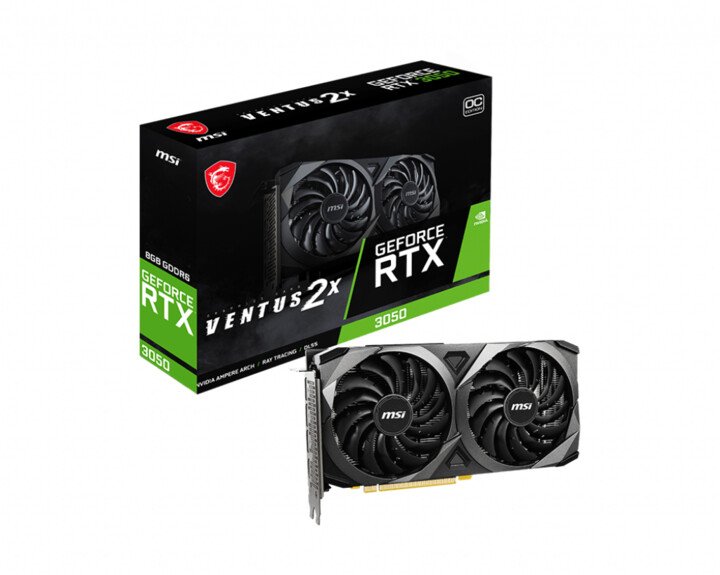 Kartë grafike MSI GeForce RTX 3050 VENTUS 2X 8G OC, 8GB GDDR6