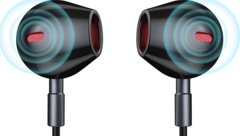 Dëgjuese Lenovo Moving-Coil HE06, të kuqe