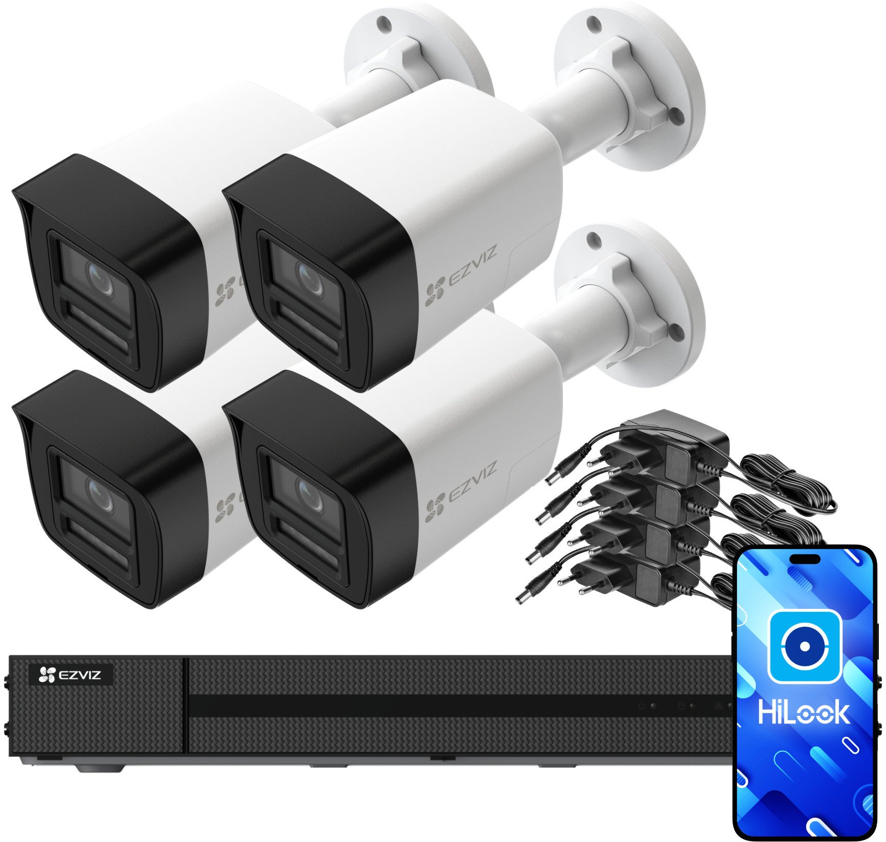 Сет за безбедност Ezviz X5K+H3K, 4K, PoE, Color Night Vision