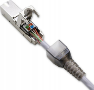 Prizë RJ45 Qoltec 54540, CAT6 STP, toolless, gri