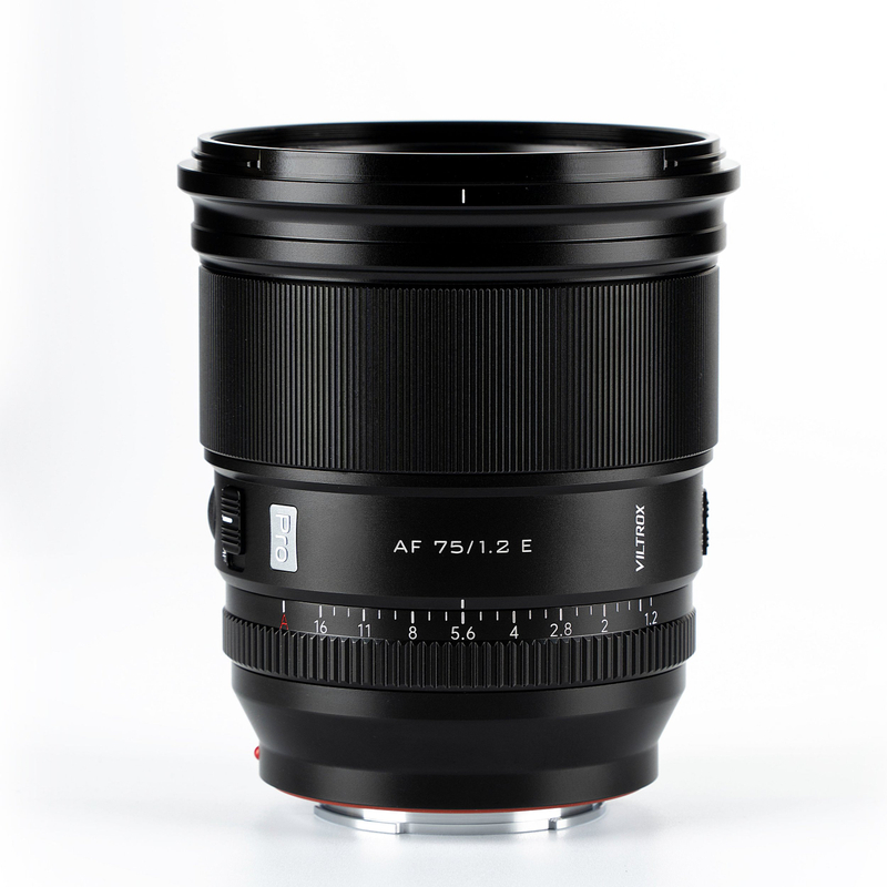 Lentë Viltrox Pro Series AF 75mm F1.2 E për Sony E, APS C, e zezë