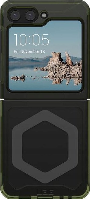 Mbulesë mbrojtëse Urban Armor Gear Plyo Pro për Samsung Galaxy Z Flip5, modul magnetik, olive space grey