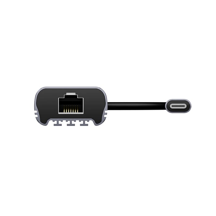 Adapter rrjeti Unitek USB-C në RJ45, 5Gbps, gri