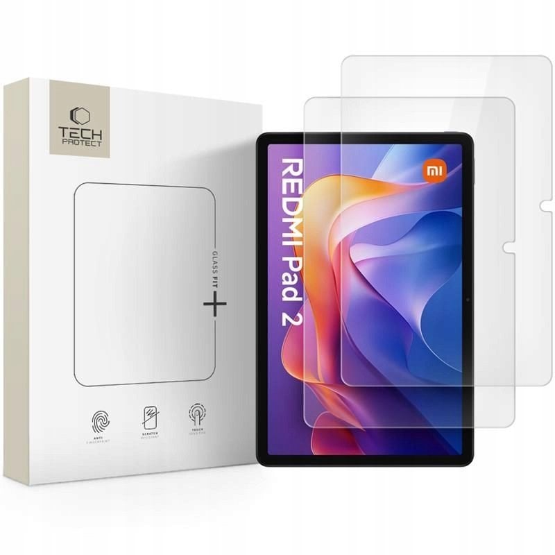 Xham mbrojtës Tech-Protect Glass Fit+, për Xiaomi Redmi Pad 2 SE 11.0, set 2 copë, transparent