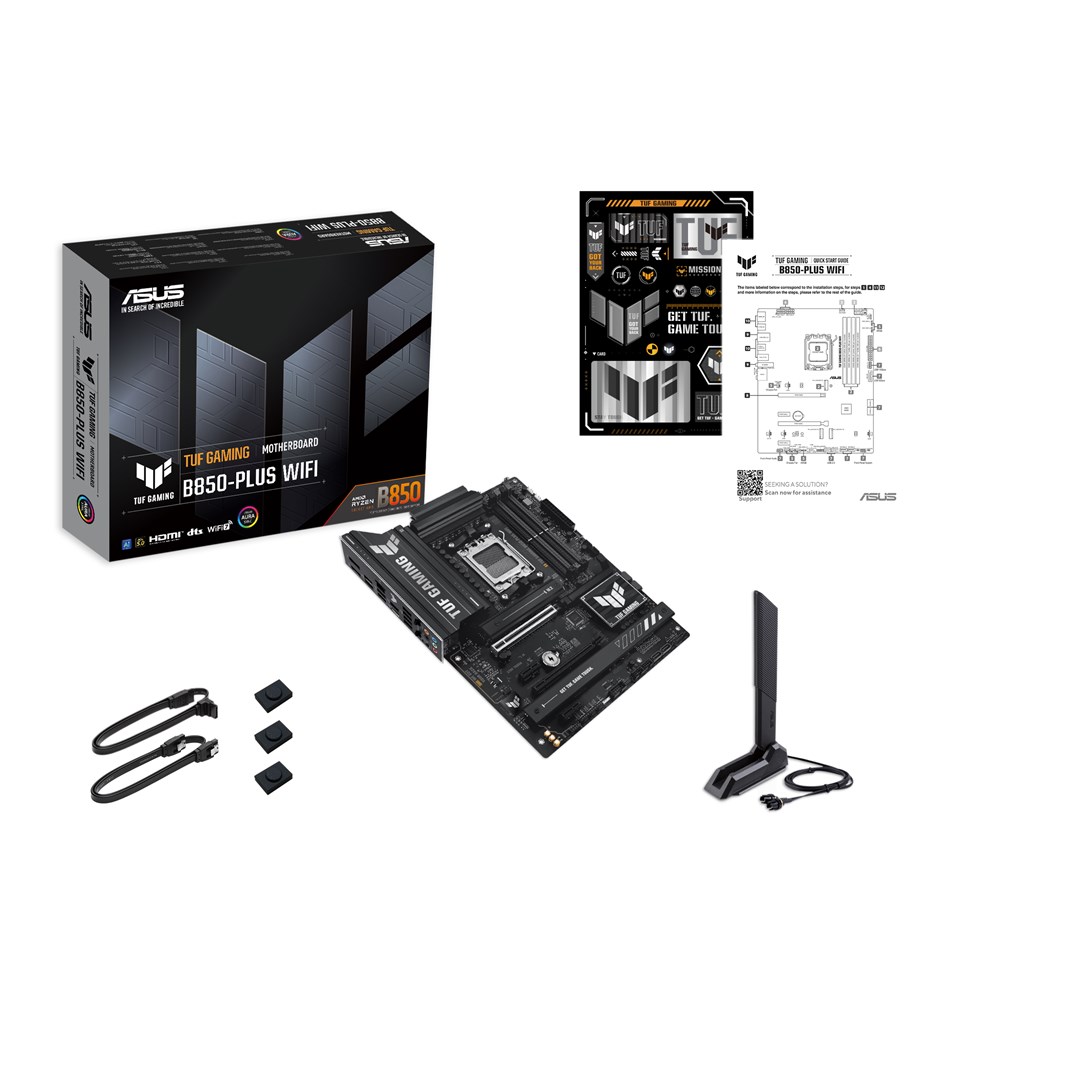 Motherboard ASUS TUF Gaming B850 Plus WIFI, AM5, DDR5, e zezë