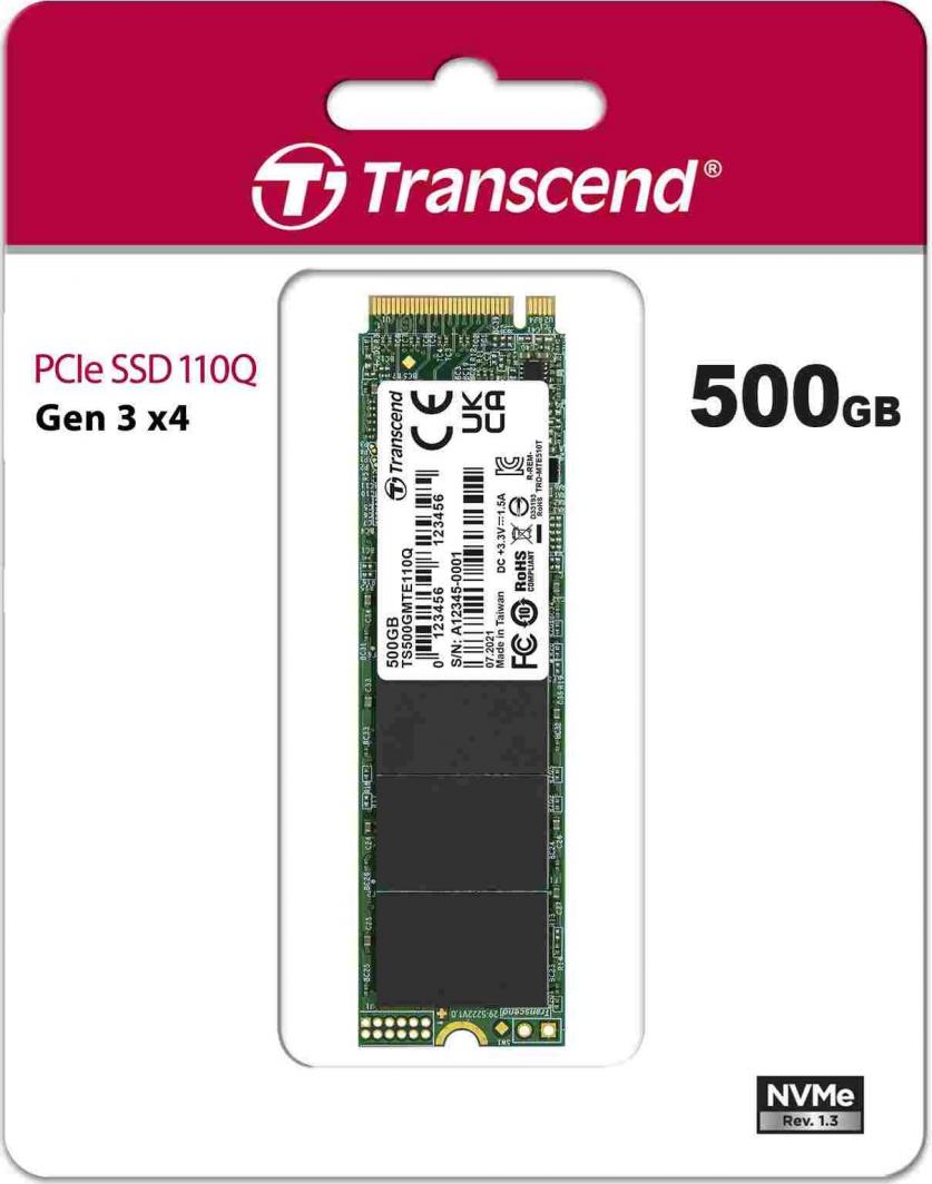 Disk SSD Transcend 110Q, 500GB, M.2 2280 PCI-E x4 Gen3 NVMe
