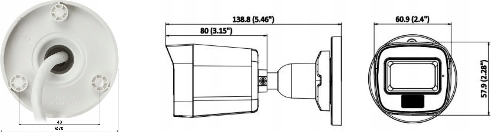 Kамера IP Hikvision DS-2CD1021G2-LIU, 2MP 1080p, леќа 2.8mm, бела