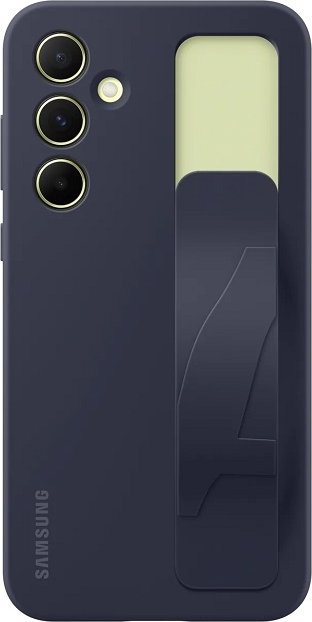 Mbrojtëse telefoni Samsung Silicone Cover Strap për Galaxy A55 5G, silikon, me rrip, e zezë