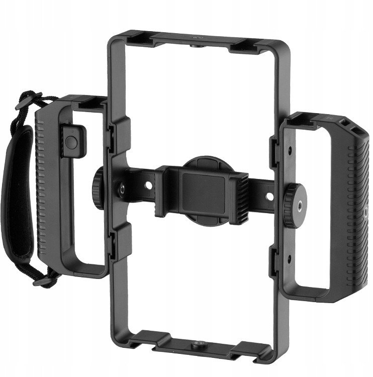 Rig video për smartphone JJC, universal, me telekomandë Bluetooth, i zi