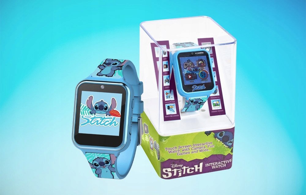 Ora inteligjente për fëmijë KiDS Licensing Stitch LAS4027, ekran me ngjyra, kamera, blu