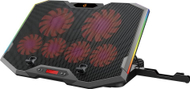Stendë ftohëse gaming për laptop Conceptronic THYIA ERGO, 6 ventilatorë, ndriçim RGB, e zezë